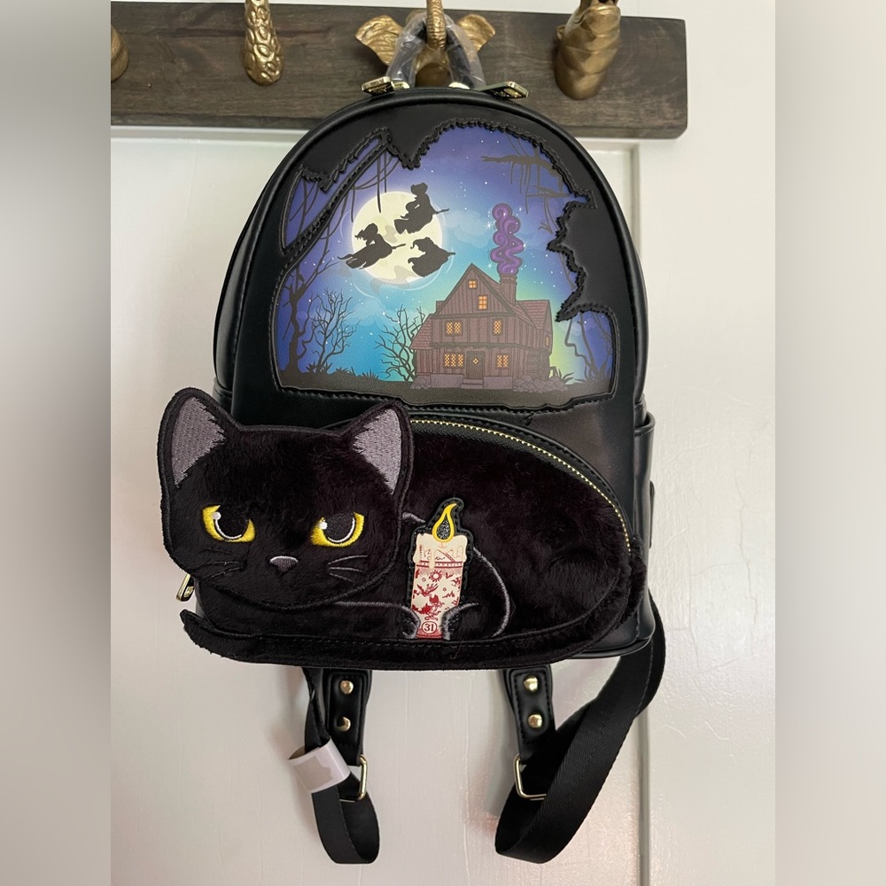 Disney Loungefly Hocus Pocus Binx Black Cat Mini Backpack NWT OOS Online!